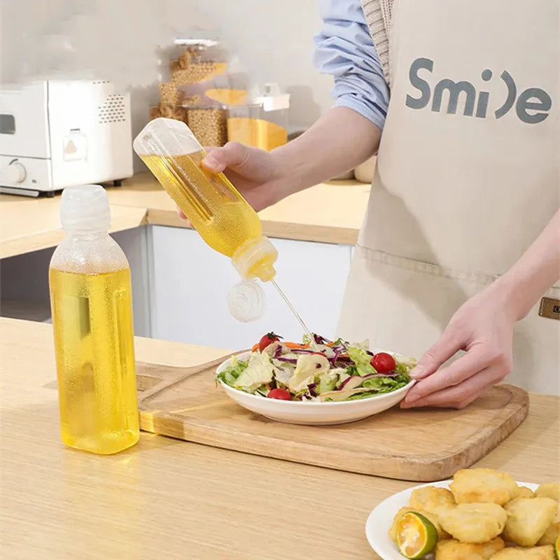 No Spill Oil Bottle Kitchen Squeeze Oil Bottles Leakproof Condiment Bottles