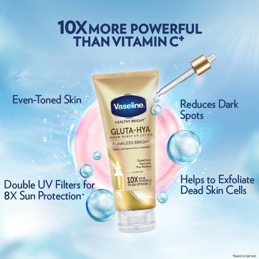 Vaseline Gluta-Hya Serum Burst UV Lotion 330ml