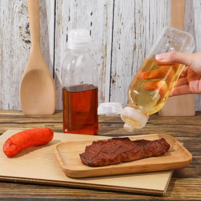 No Spill Oil Bottle Kitchen Squeeze Oil Bottles Leakproof Condiment Bottles