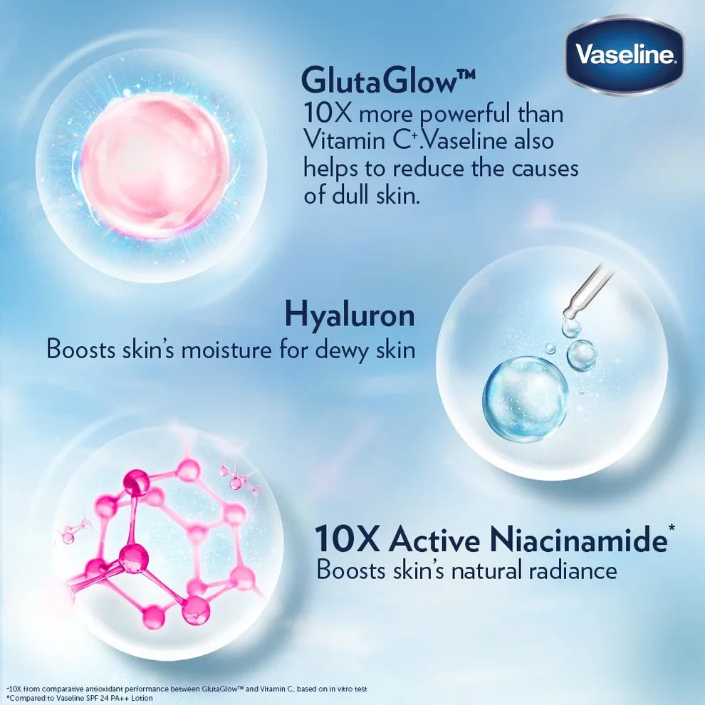 Vaseline Gluta-Hya Serum Burst UV Lotion 330ml