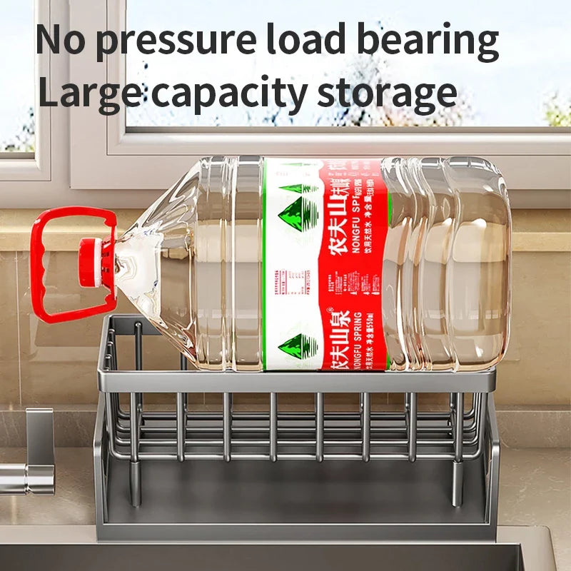 Metal Sponge Drainer Rack Soap Holder Organizer