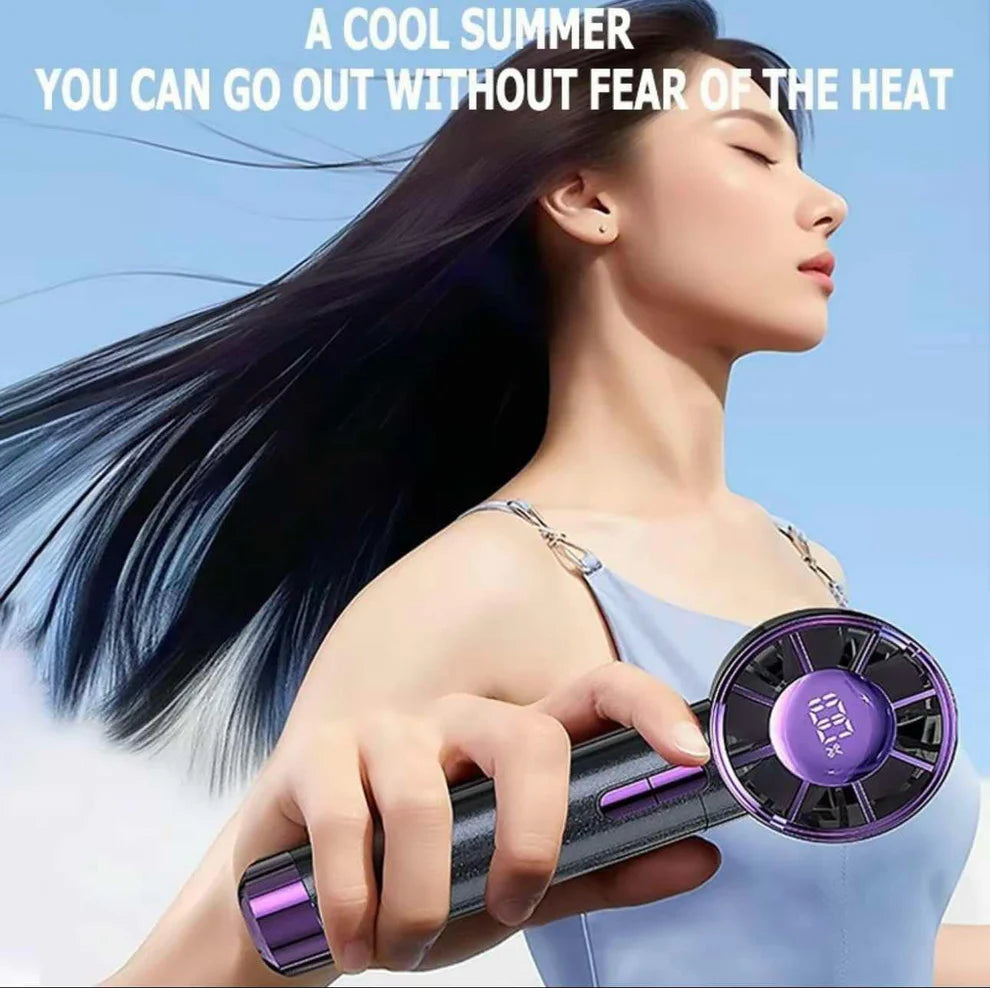 8000MAH Bladeless Handheld Small Fan Portable High Speed Rechargeable Turbo Fan With 100 Gear Super