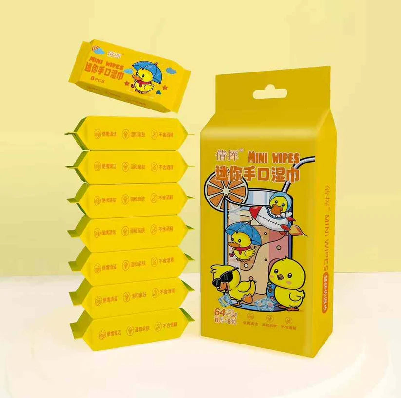 Mini Wet Wipes Portable Travel Size 8pcs in 1 Pack