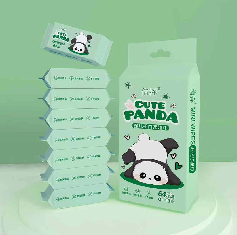 Mini Wet Wipes Portable Travel Size 8pcs in 1 Pack