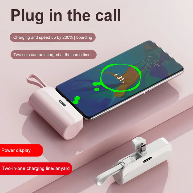 Mini 5000mAh Pocket Power Bank