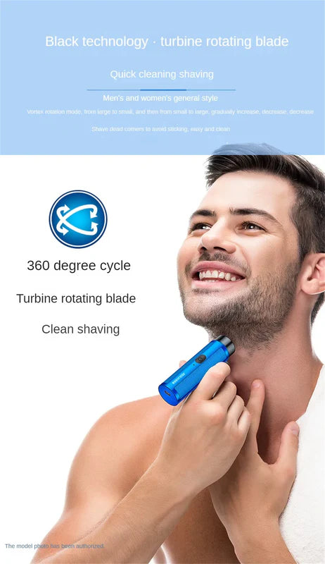 Authentic Electric Travel Shaver Painless Cordless Trimmer Rechargeable Shaver For Men