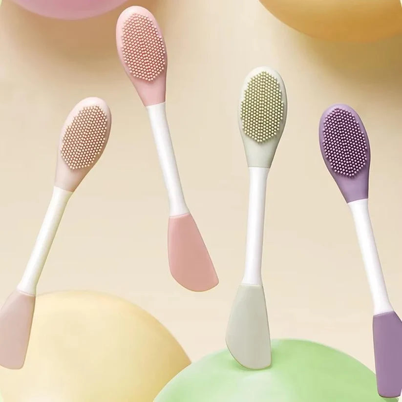 Facial Brushes Exfoliating Double Head Facial Clean Brush Silicone Skin Care Tools