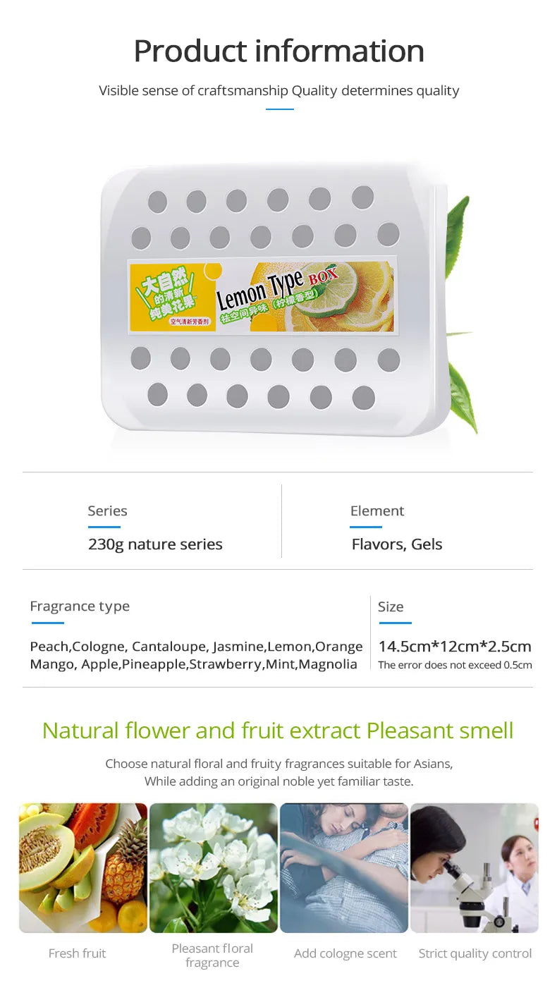 Air Freshener Gel Car Perfume Lasting Air Freshener Vehicle Freshener Solid Balm