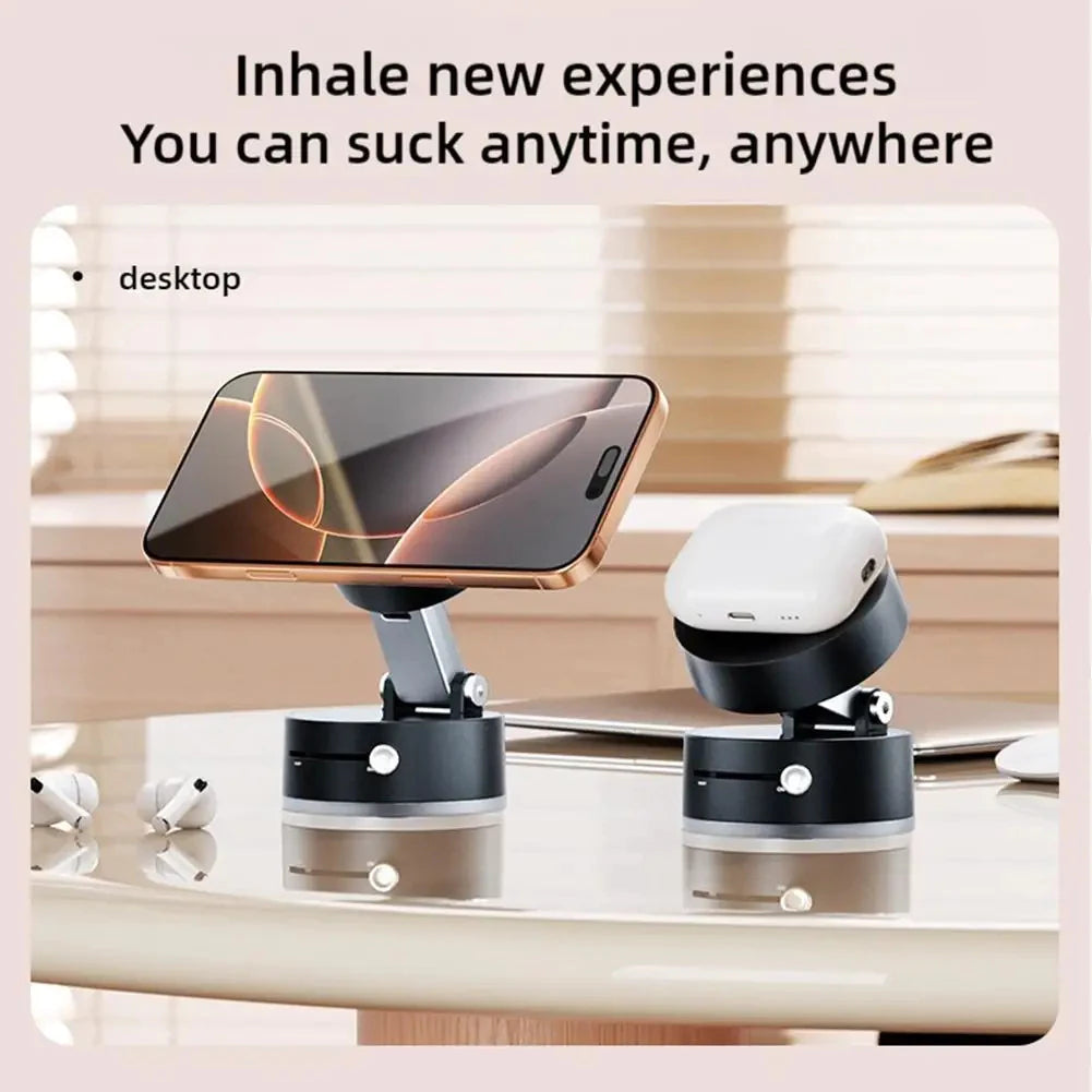 Vacuum Suction Magnetic Phone Holder with Strong Hold and 360° Rotation