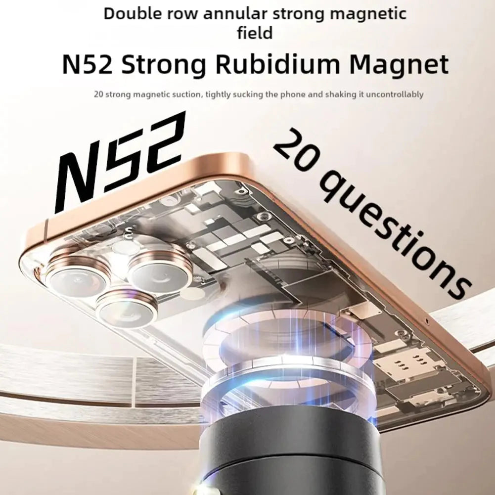 Vacuum Suction Magnetic Phone Holder with Strong Hold and 360° Rotation