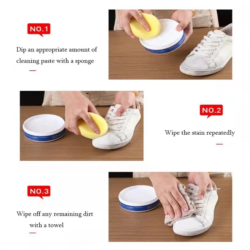 BUY 1 TAKE 2 White Shoe Cleaning Paste Multi-Purpose Shoe Wipes Cleaner Easy To Carry Cleaning Cream