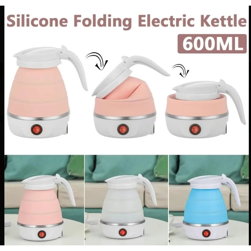 Silicone Travel Folding Electric Kettle Collapsible Foldable Tea Water Kettle