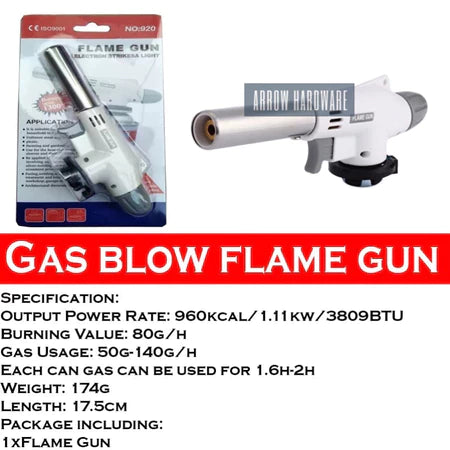 Flame Gun Gas Torch Butane Auto Ignition Jet Burner Welding Torch