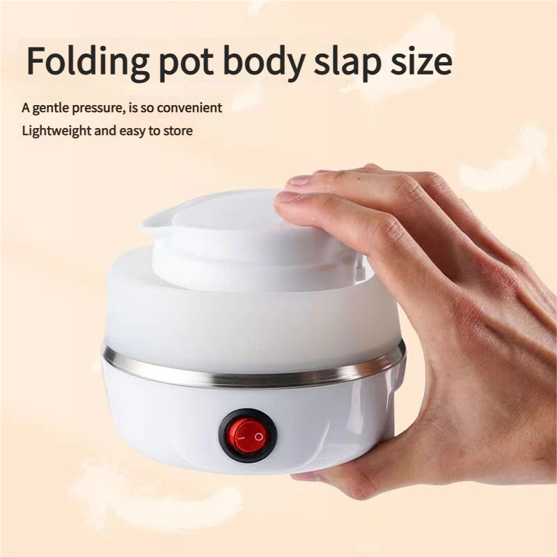 Silicone Travel Folding Electric Kettle Collapsible Foldable Tea Water Kettle