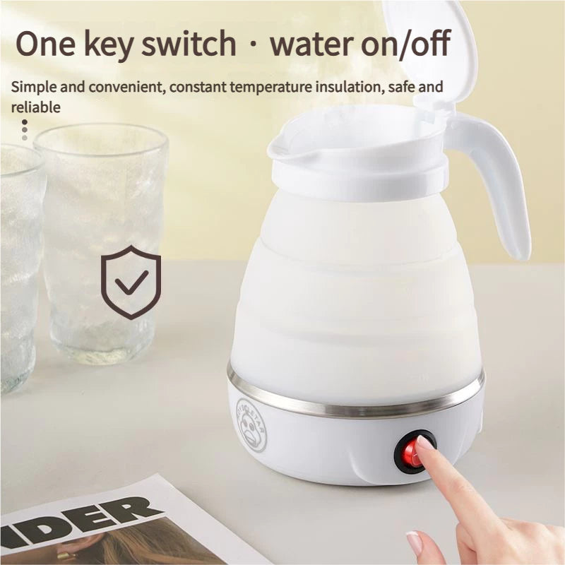 Silicone Travel Folding Electric Kettle Collapsible Foldable Tea Water Kettle