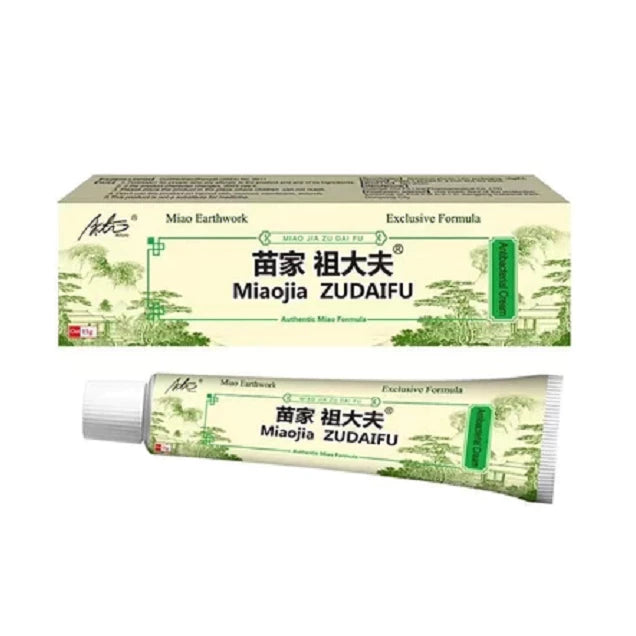 Miao Jia Zudaifu Herbal Skin Cream Soothes Itching from Eczema and Psoriasis, 15g