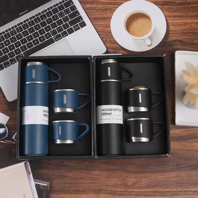 Vacuum Thermos Flask set cup Top Grade Stainless Steel Gift Modern Tumbler Box Bottle Coffee