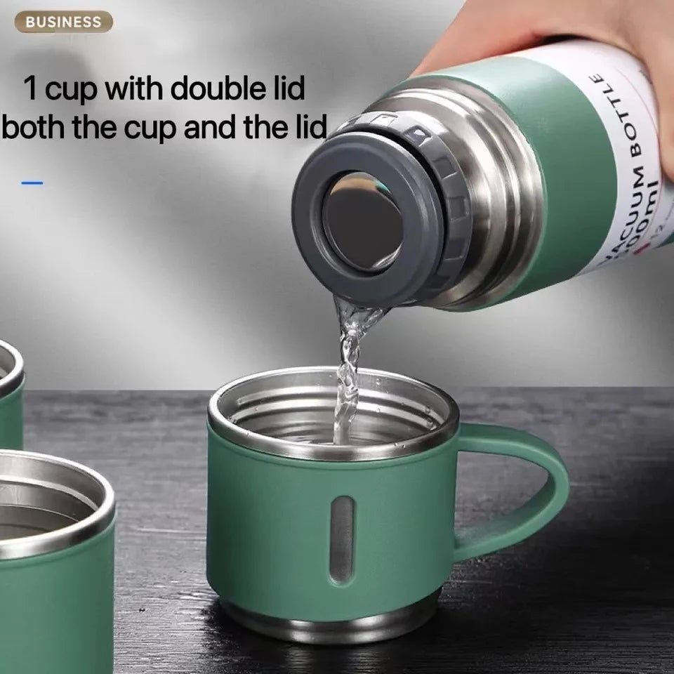 Vacuum Thermos Flask set cup Top Grade Stainless Steel Gift Modern Tumbler Box Bottle Coffee