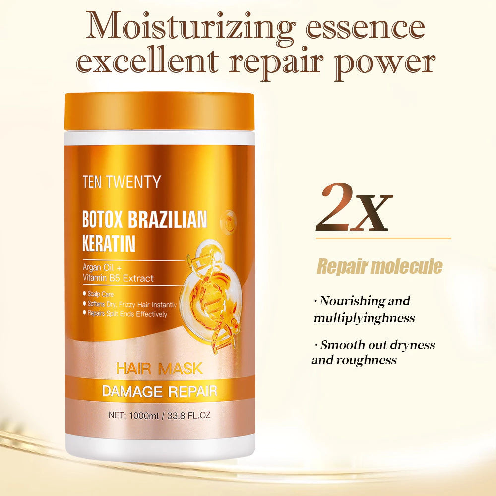 TEN TWENTY Botox Keratin Hair Mask Treatment Damage Frizzy Maintenance Moisture Anti Hair Loss