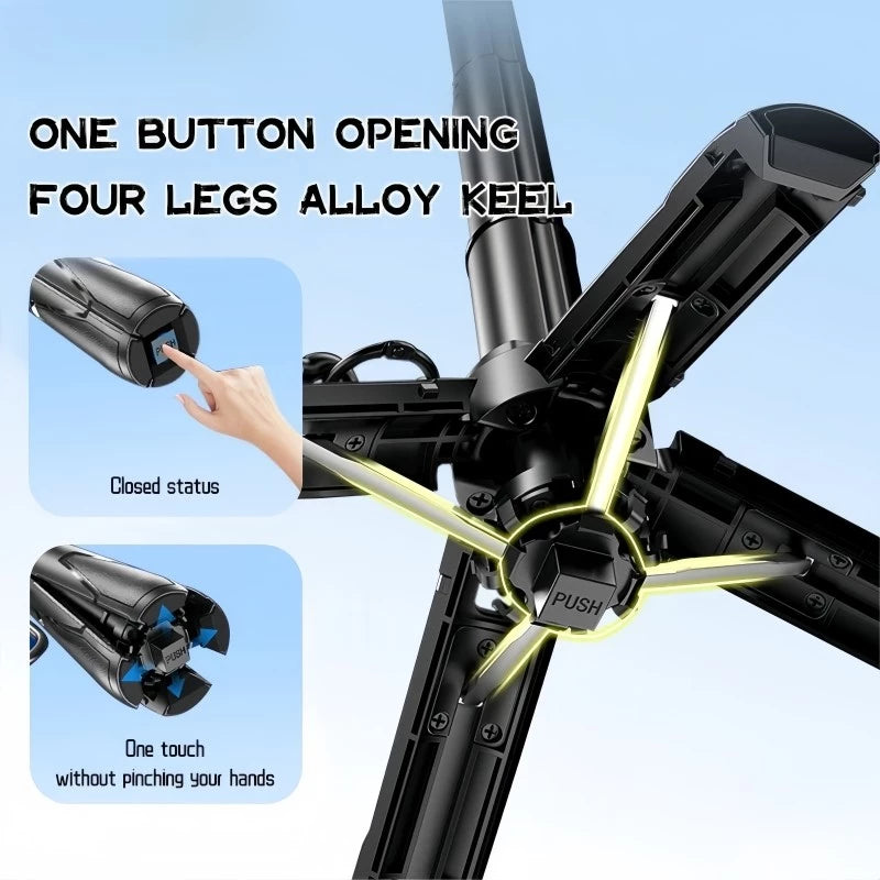 Selfie Stick Mini Extendable Phone Grip Tripod with Bluetooth Remote Shooting Vlog Video