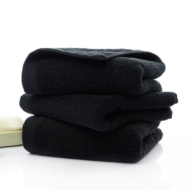 Black Super Absorbent Soft Microfiber Black Bath Towel Gym Spa Hotel Towel