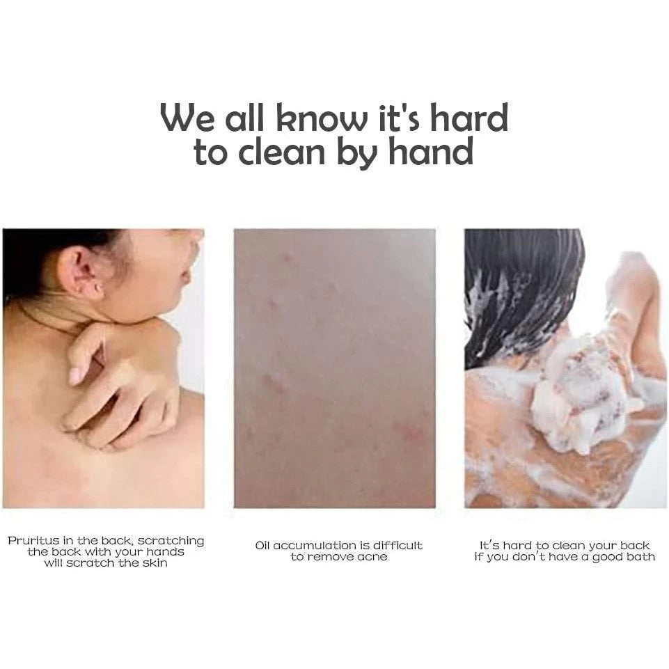 Silicone Body Scrubber Bath Brush Exfoliating Shower Brush Bath Belt Body Scrub Back Massage Brush
