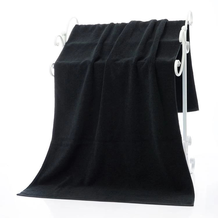 Black Super Absorbent Soft Microfiber Black Bath Towel Gym Spa Hotel Towel