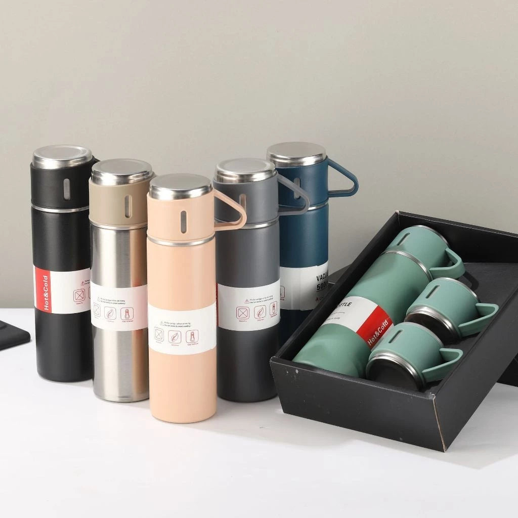 Vacuum Thermos Flask set cup Top Grade Stainless Steel Gift Modern Tumbler Box Bottle Coffee