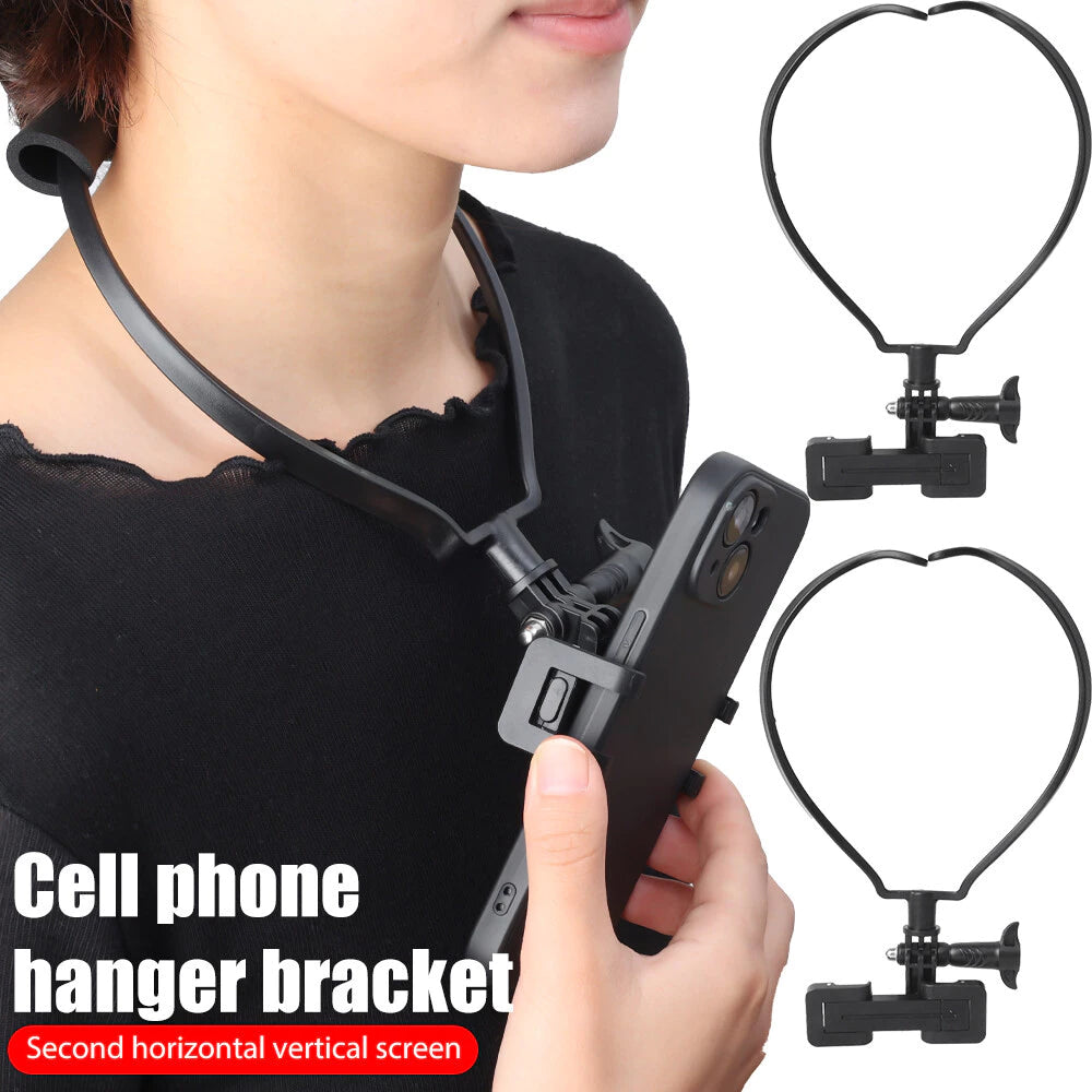 360° Rotatable Neck Phone Holder Universal for Sports Running Cycling Gym Hands Free Mobile Stand
