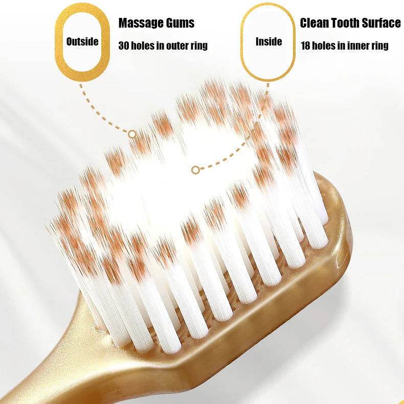 6pcs Toothbrushes Premium Soft Bristles Wide Head Home Travel Genuine Daily Use Adult