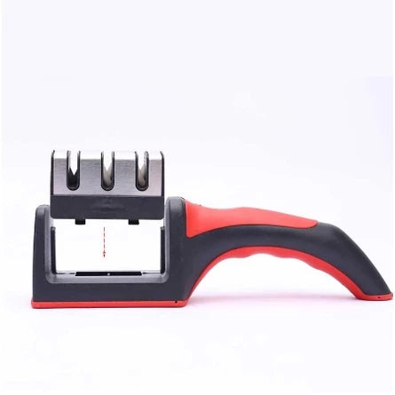 Kitchen Multi-Functional Three-Slot Knife Sharpener Black and Red Three-Stage Quick Knife Sharpen No ratings yet 0 Sold
