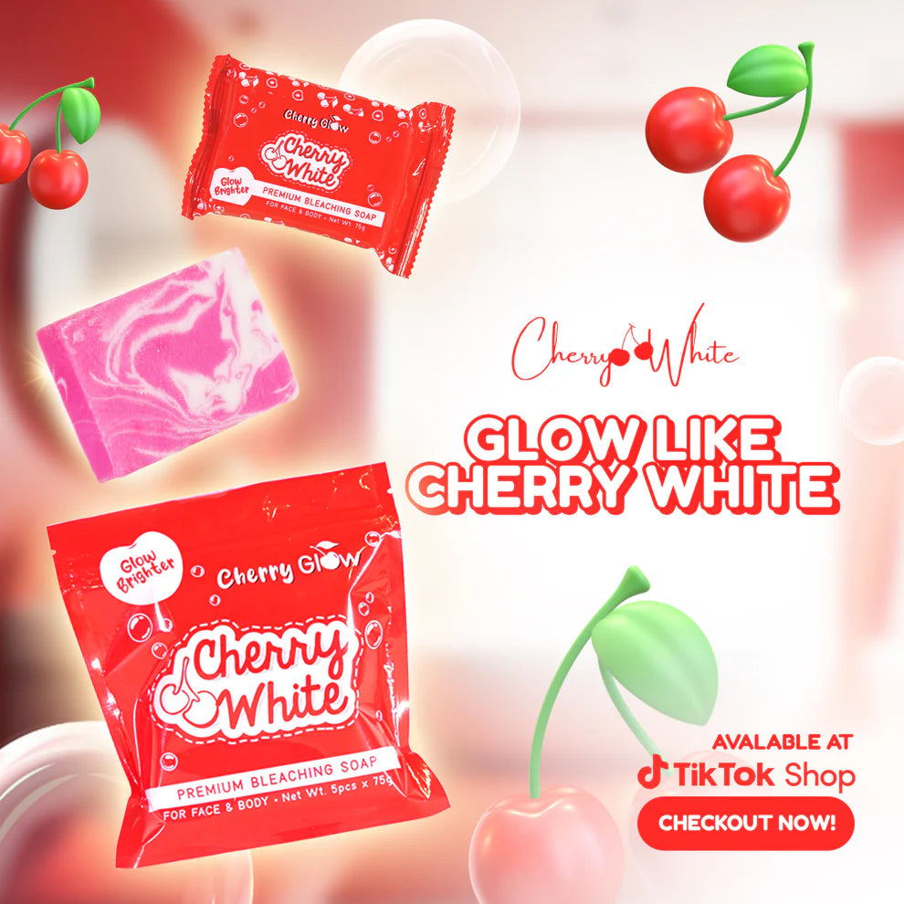 CHERRY WHITE GLOW PREMIUM BLEACHING SOAP | 10X POWER WHITENING | 5PCS PER PACK