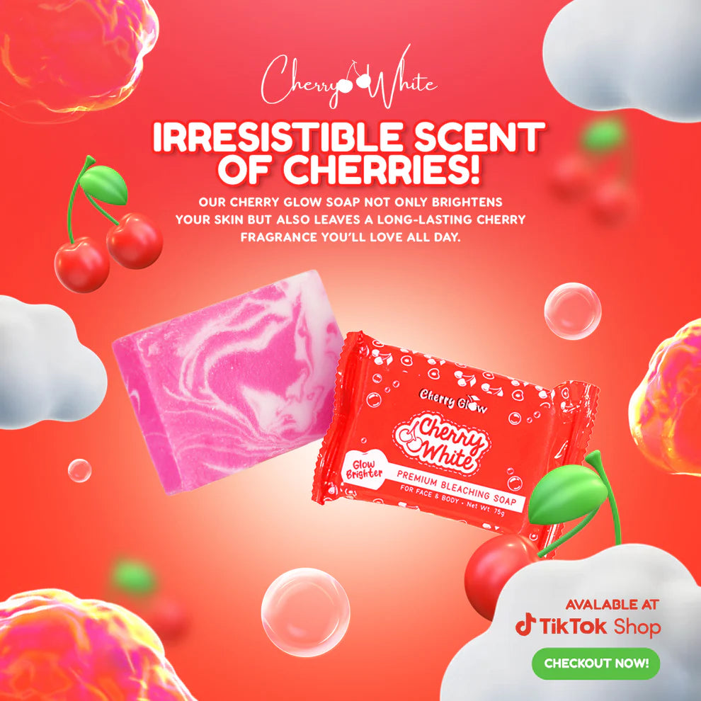 CHERRY WHITE GLOW PREMIUM BLEACHING SOAP | 10X POWER WHITENING | 5PCS PER PACK