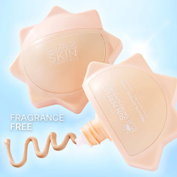 HIKARI SKIN Premium SUN PERFECT Tinted Sunscreen SPF 50 Facial Sunscreen Sun Protection Ultrafresh