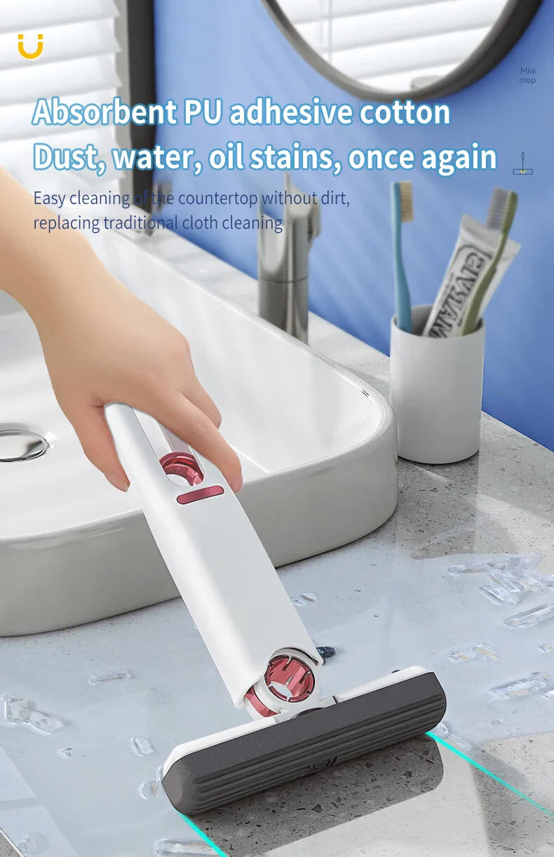 Powerful Squeeze Mini Mop Folding Home Cleaning Mops with Self-squeezing