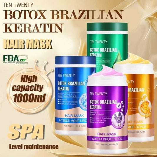 TEN TWENTY Botox Keratin Hair Mask Treatment Damage Frizzy Maintenance Moisture Anti Hair Loss