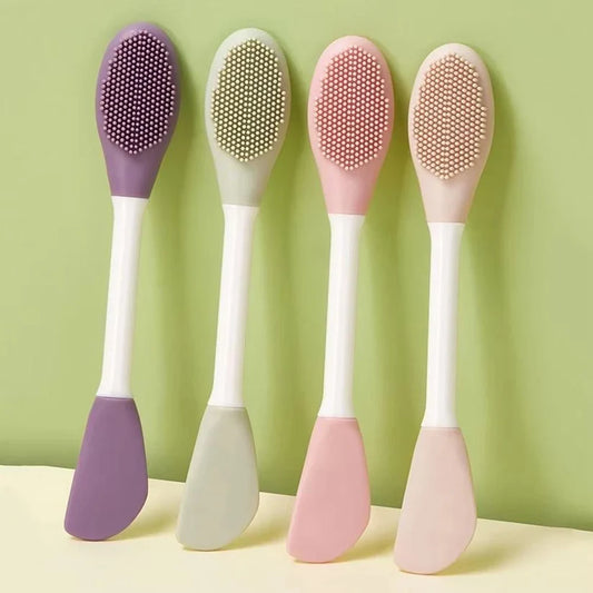Facial Brushes Exfoliating Double Head Facial Clean Brush Silicone Skin Care Tools