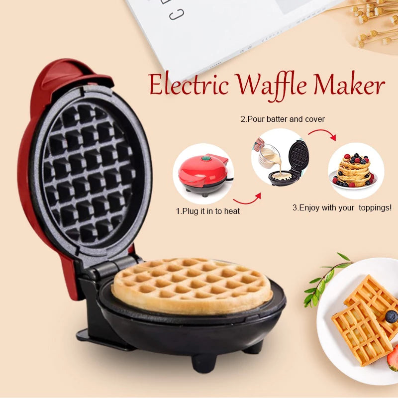 Mini Electric Waffle Maker Non-Stick Pan