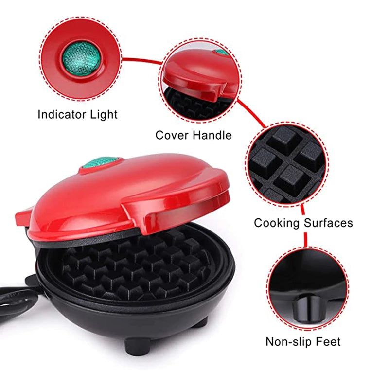 Mini Electric Waffle Maker Non-Stick Pan