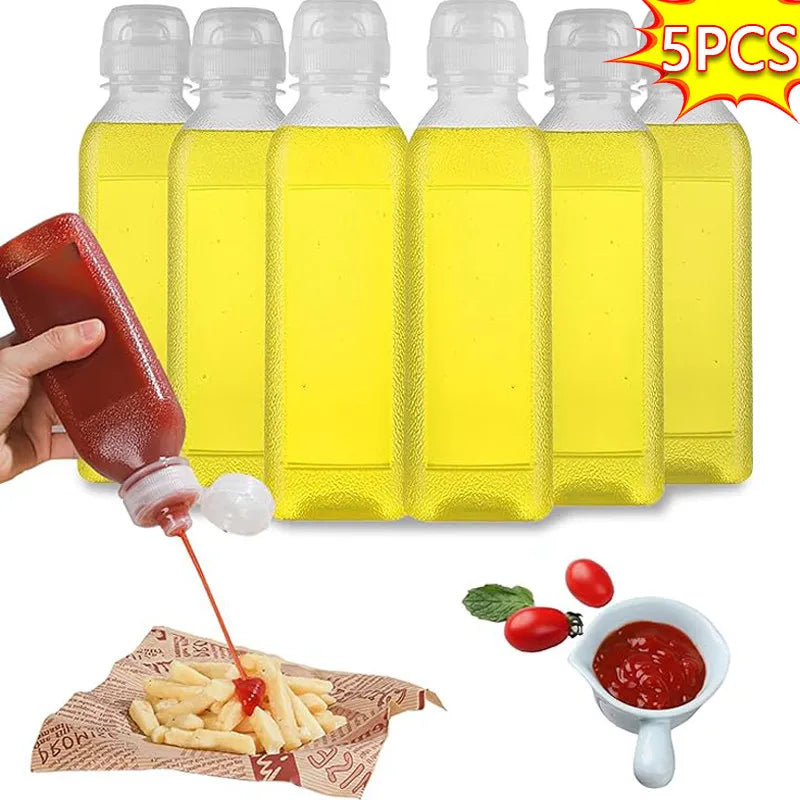 No Spill Oil Bottle Kitchen Squeeze Oil Bottles Leakproof Condiment Bottles