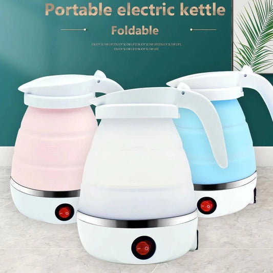 Silicone Travel Folding Electric Kettle Collapsible Foldable Tea Water Kettle
