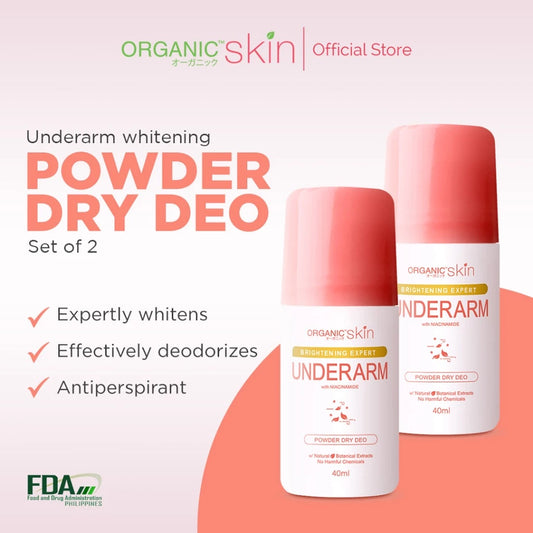 Organic Skin Japan Intensive Whitening Underarm Powder Dry Deodorant Deo Roll on