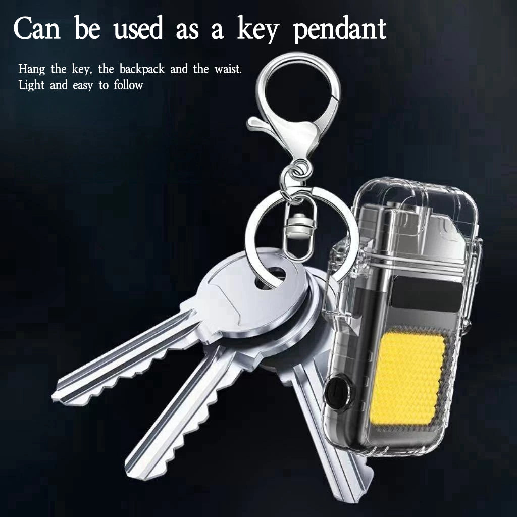 Portable Arc Lighter Electric Lighter Type C Lighter With Flashlight Rechargeable Keychain Light