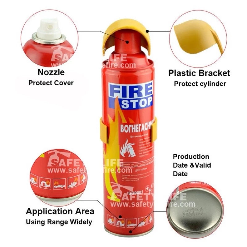 Fire Extinguisher for House/Car/Office Emergency Portable Emergency Mini Car Stop Fire Extinguisher